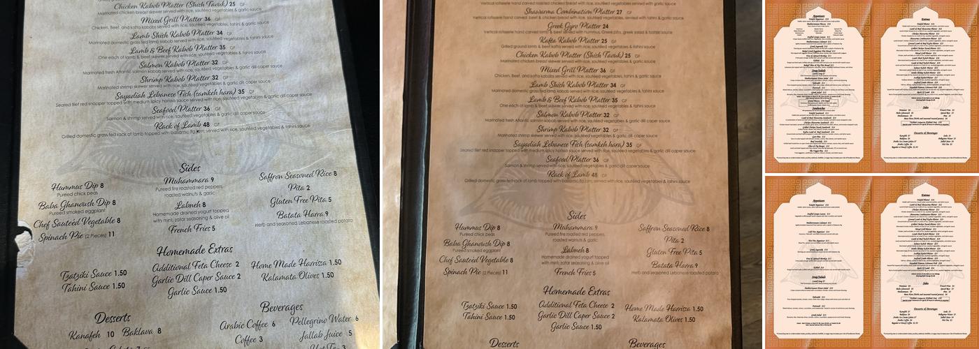 Olive & Fig Mediterranean Kitchen Menu