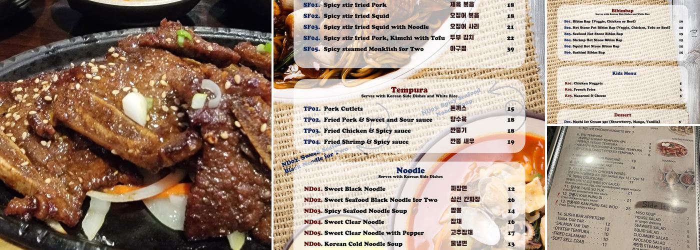 Korea BBQ & Sushi Menu