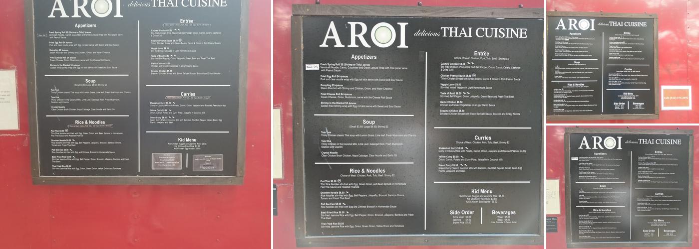 AROI THAI Menu