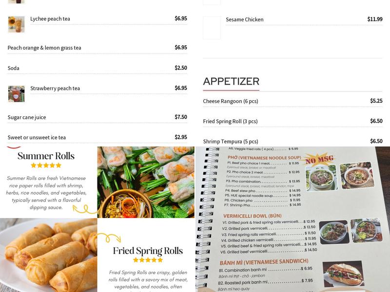 VIETNAMESE EXPRESS Menu