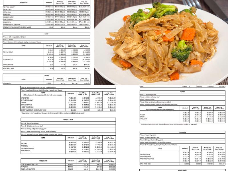 Erawan | Thai Cuisine Menu