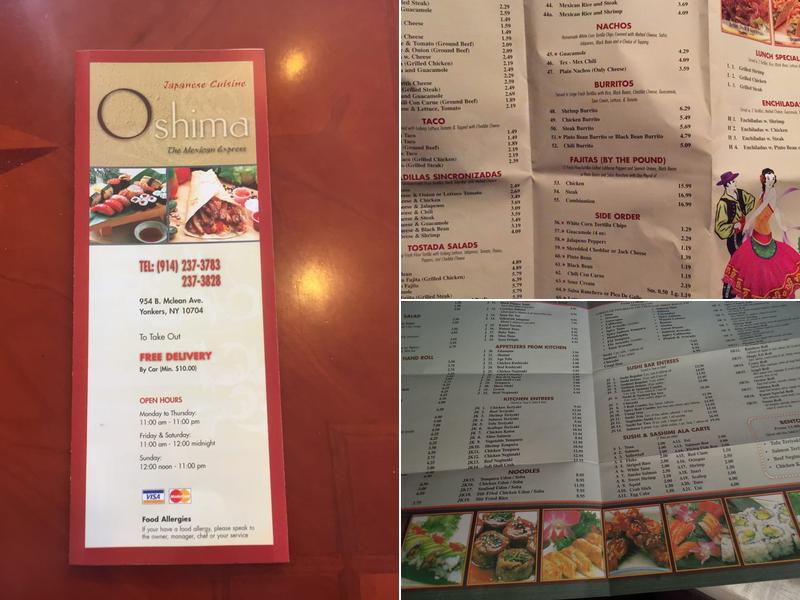 Oshima Menu