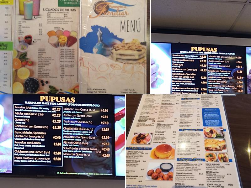 Pupuseria La Familiar Menu