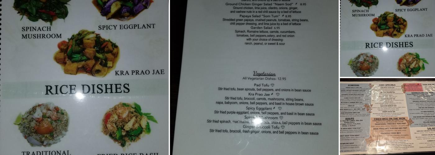 Thai Palace MD Menu