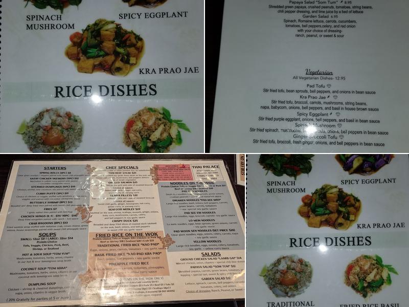 Thai Palace MD Menu