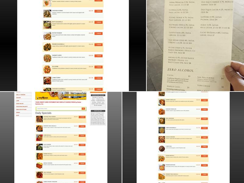 Himalayan Cuisine Menu