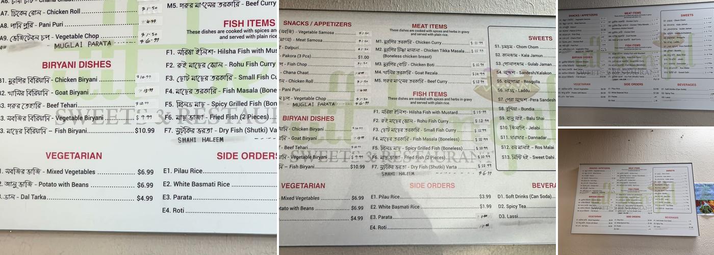 All Bengal Menu