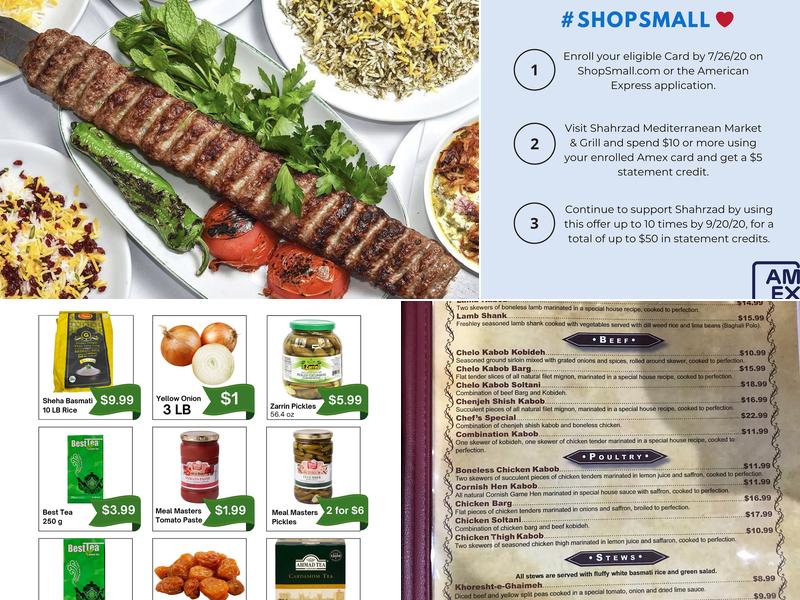 Shahrzad Mediterranean Market & Grill Menu
