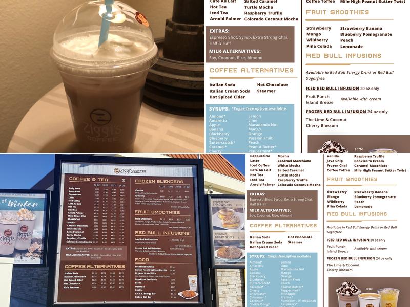 Ziggi's Coffee Menu