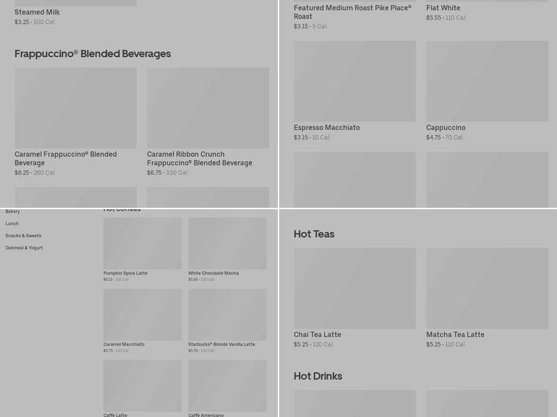 Starbucks Menu