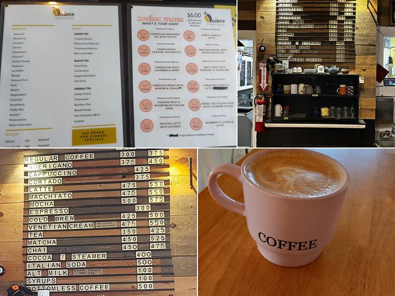 QUINCE COFFEE HOUSE Menu