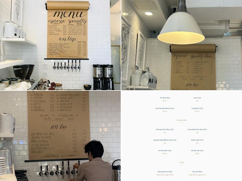 Blue Sparrow Coffee Menu