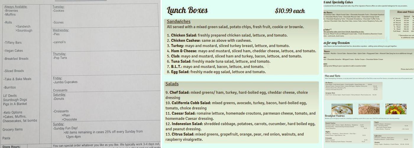 Wave The Grain - Centennial Menu