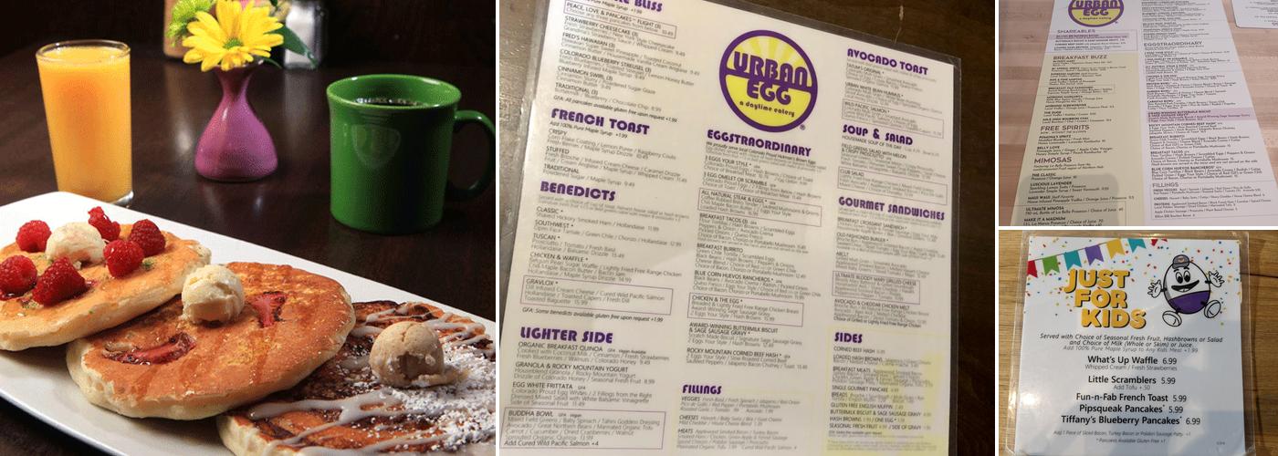 Urban Egg A Daytime Eatery Menu