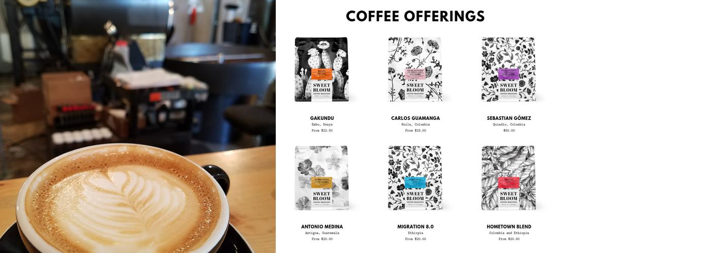 Sweet Bloom Coffee Roasters Menu