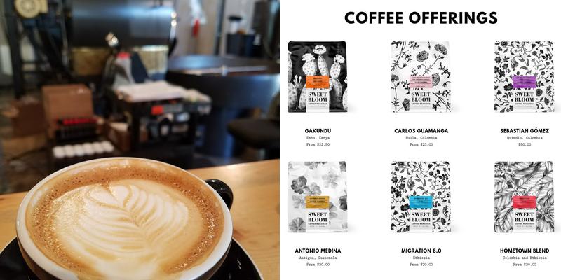 Sweet Bloom Coffee Roasters Menu