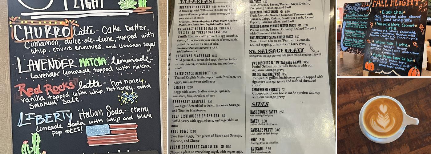 Third Space Coffee Menu
