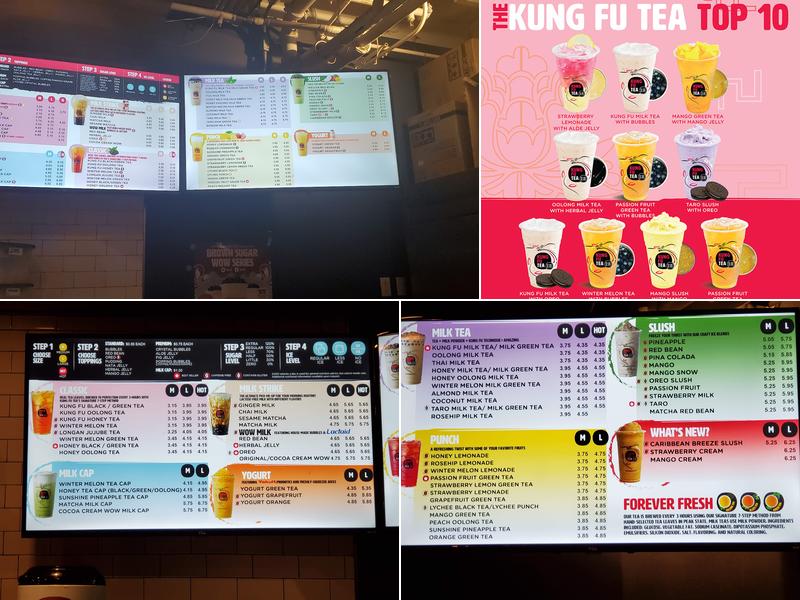 Kung Fu Tea Menu