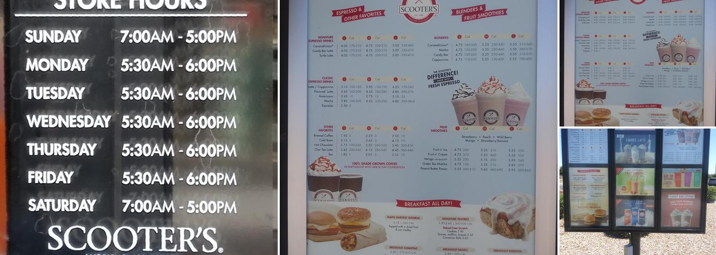 Scooter's Coffee Menu
