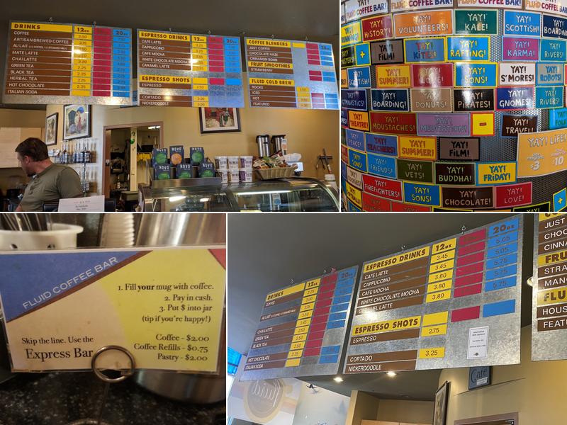Fluid Coffee Bar Menu