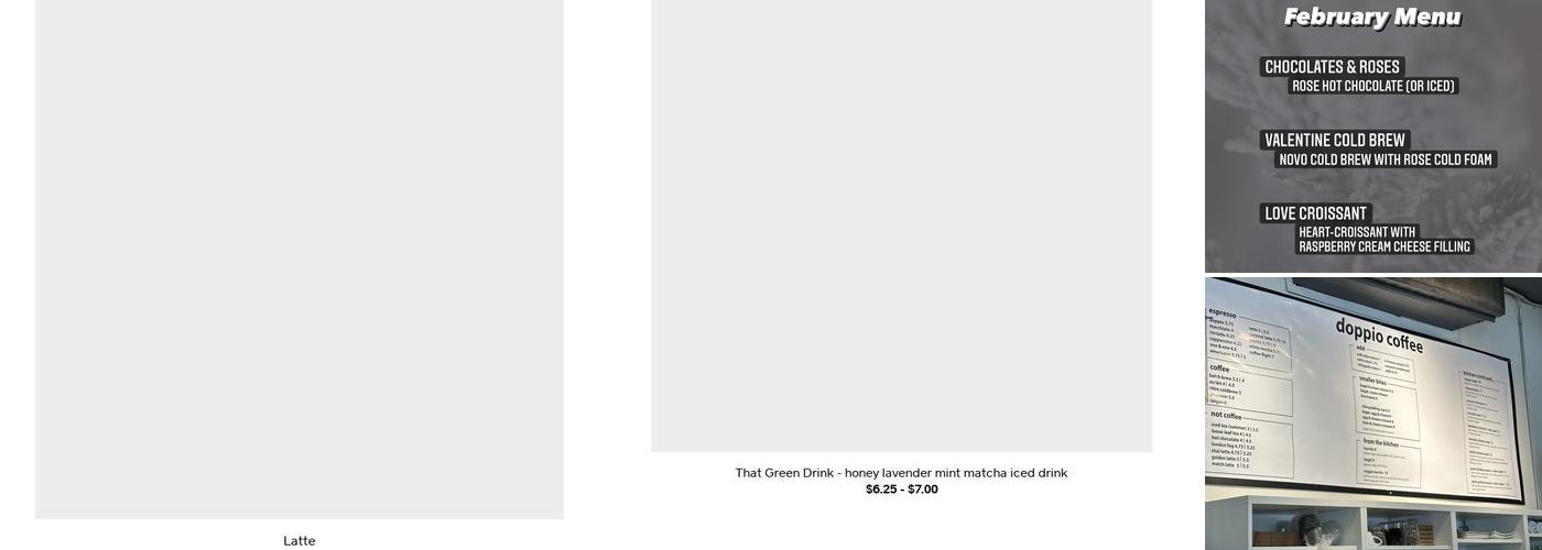 Doppio Coffee Menu
