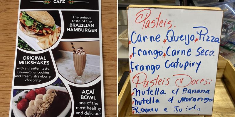 Villa Brasil Cafe Menu