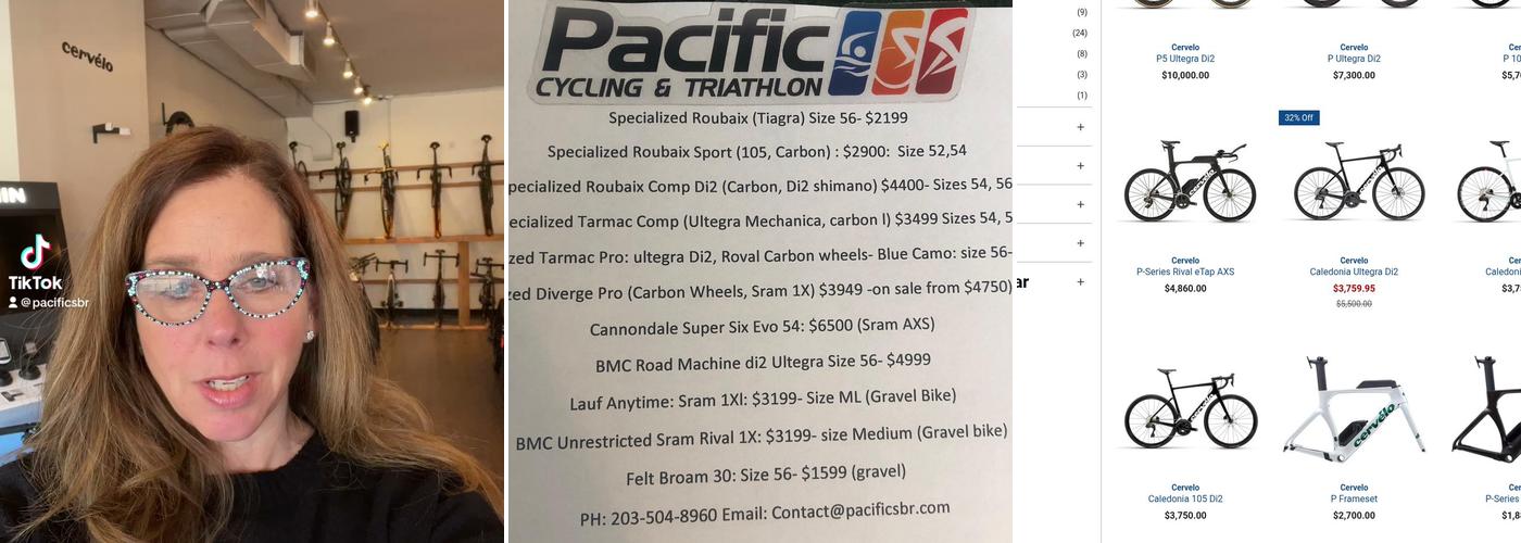 Pacific Cycling & Triathlon Menu