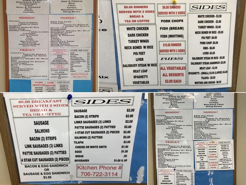 United House of Prayer Menu