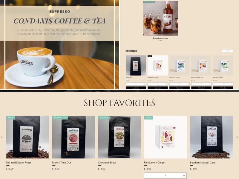 Condaxis Coffee & Tea Menu