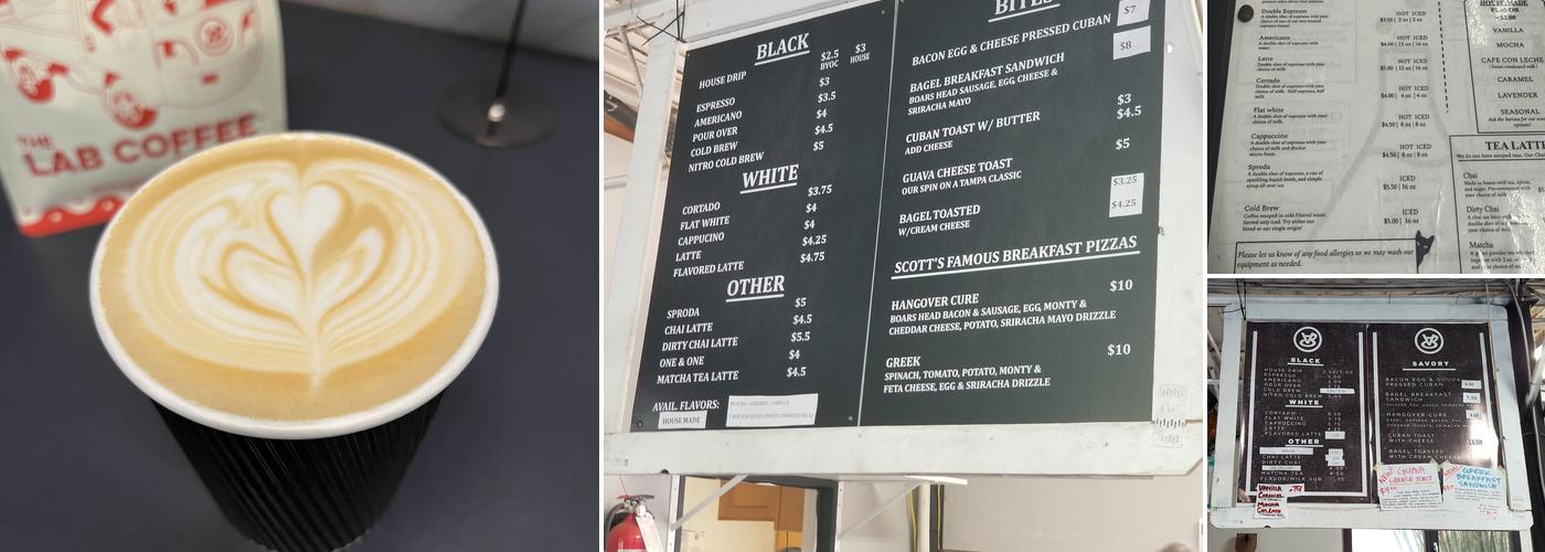 The Lab Coffee - West Tampa Menu