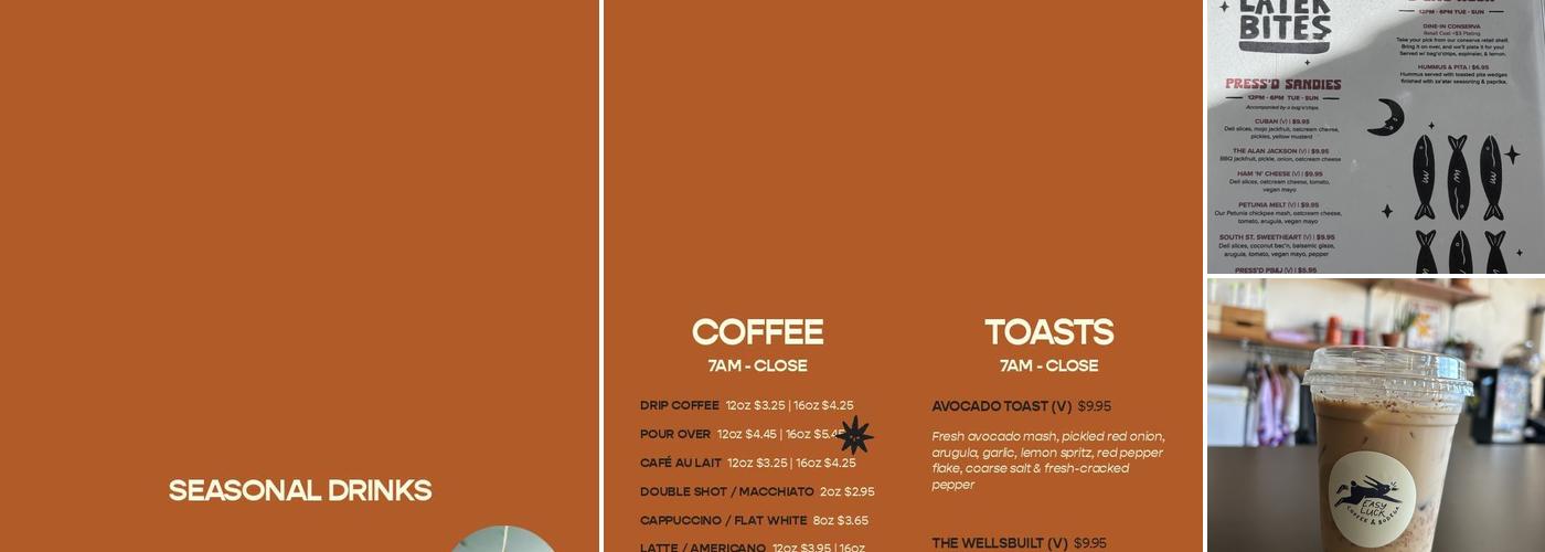 Easy Luck Coffee & Bodega Menu