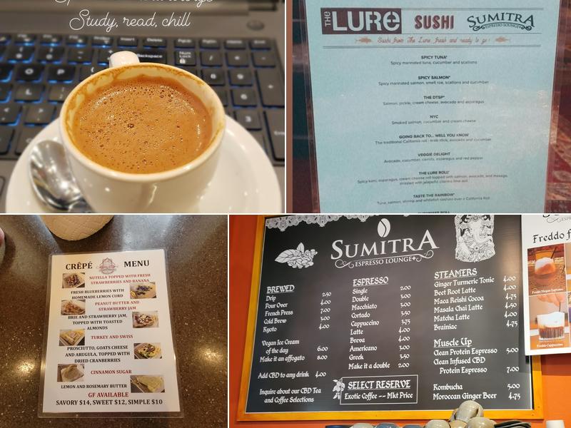 SumitrA Espresso Lounge + Menu