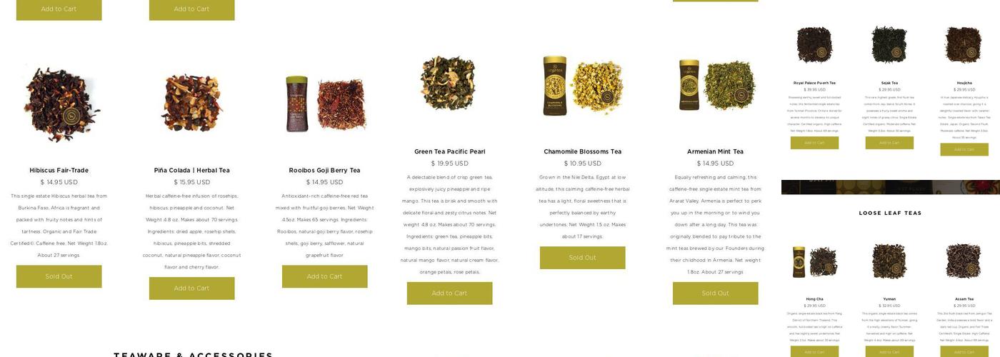 Argo Tea Menu