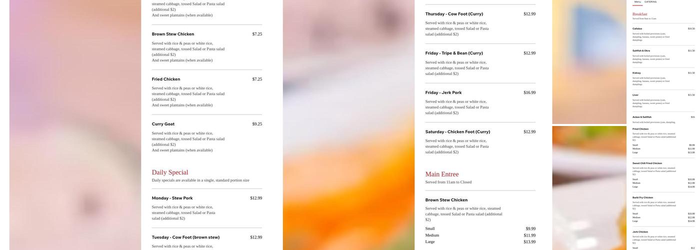 Peppa Seed -Jamaican Restaurant Menu