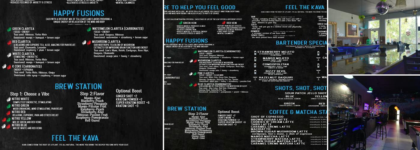 Hideout Kava and Tea Bar Menu