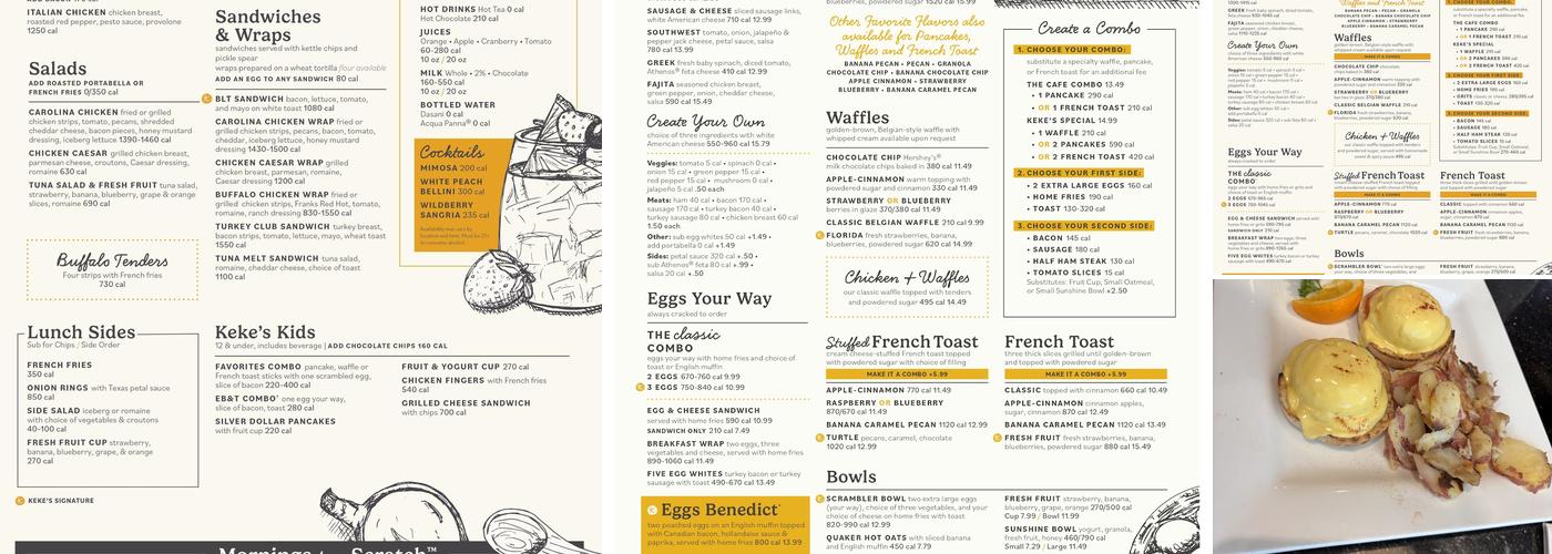 Keke's Breakfast Cafe Menu
