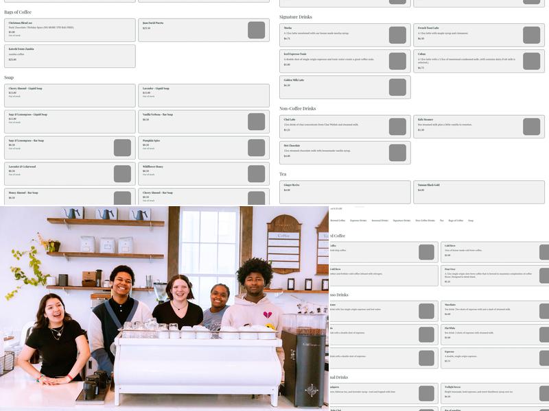 Humphreys Street Coffee Shop Menu