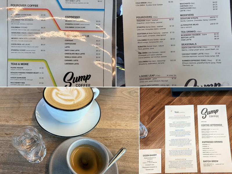 Sump Coffee Menu