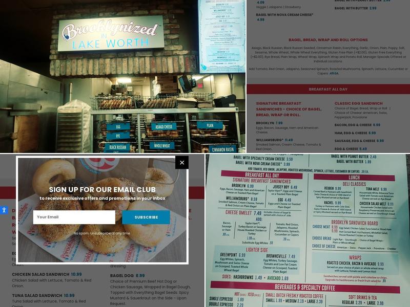 Brooklyn Water Bagel Menu