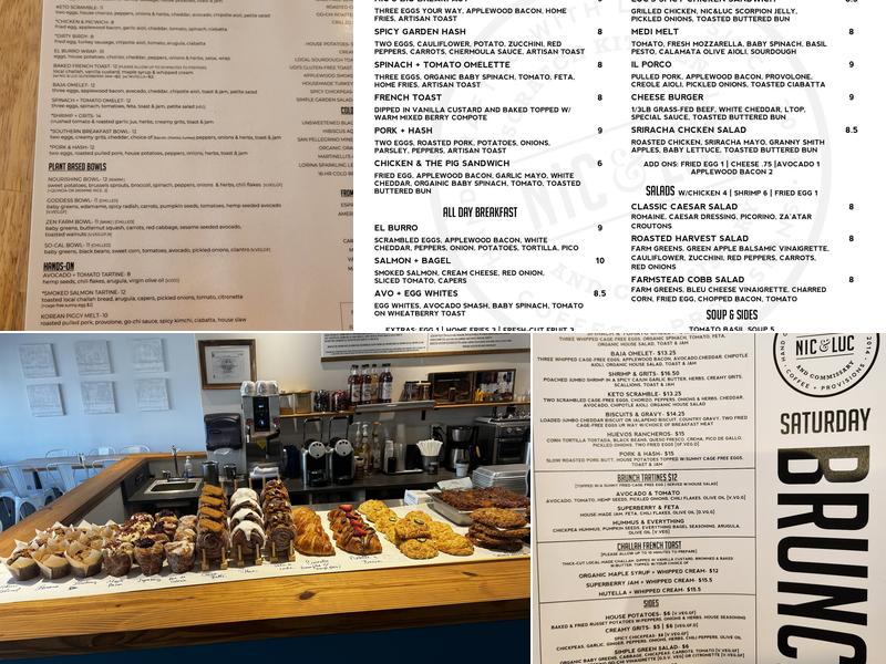 Nic & Luc Scratch Kitchen and Commissary Menu