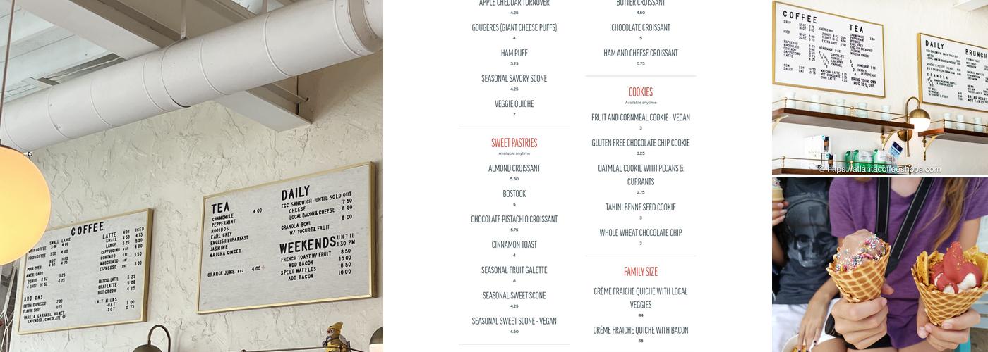Little Tart Bakeshop Menu