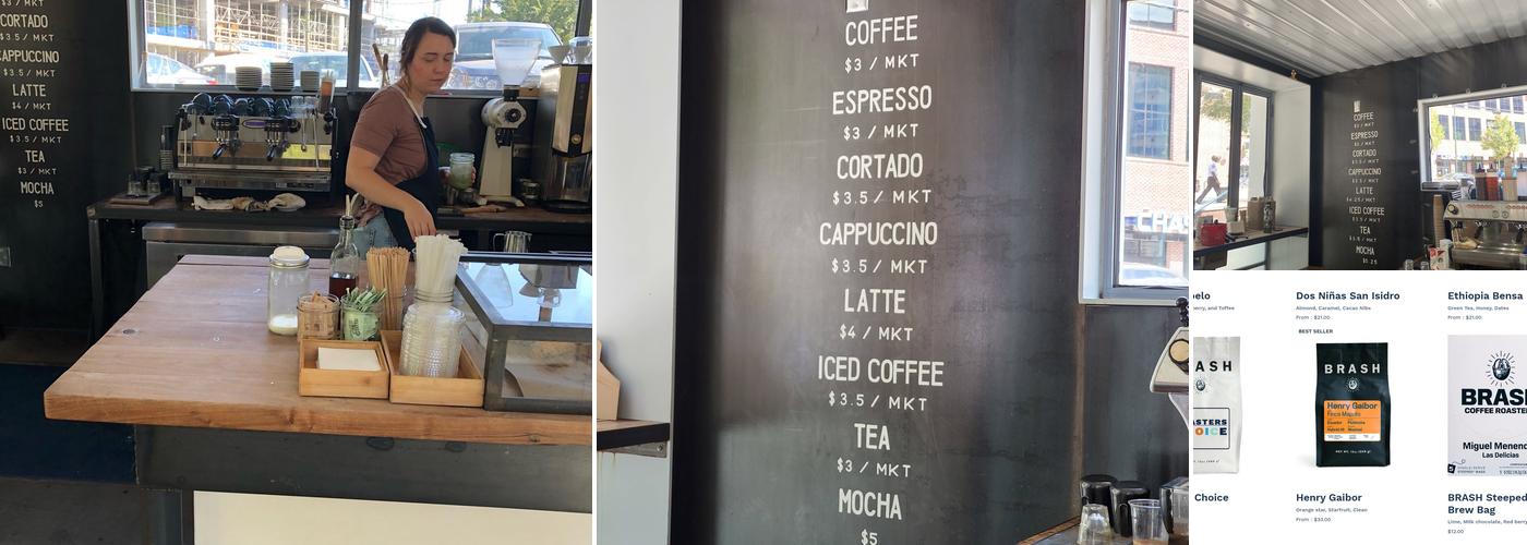 BRASH Coffee Menu