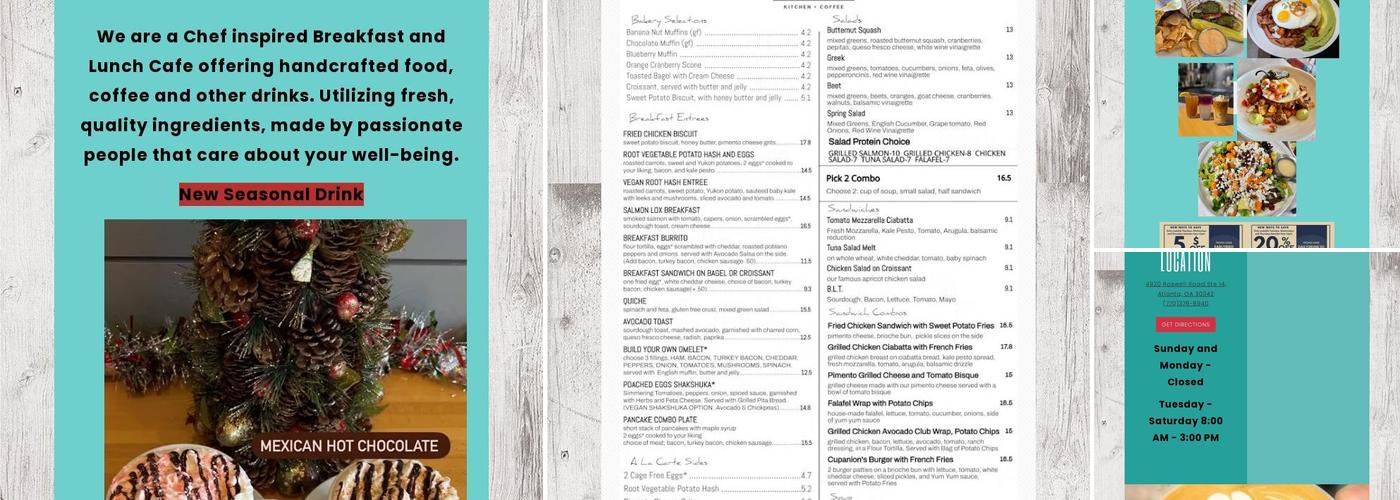 Cupanion's Kitchen + Coffee Menu