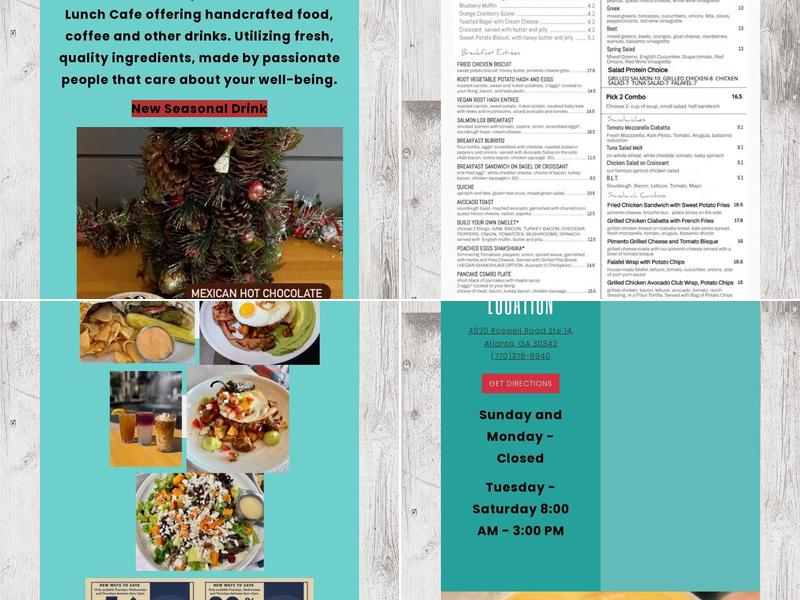 Cupanion's Kitchen + Coffee Menu