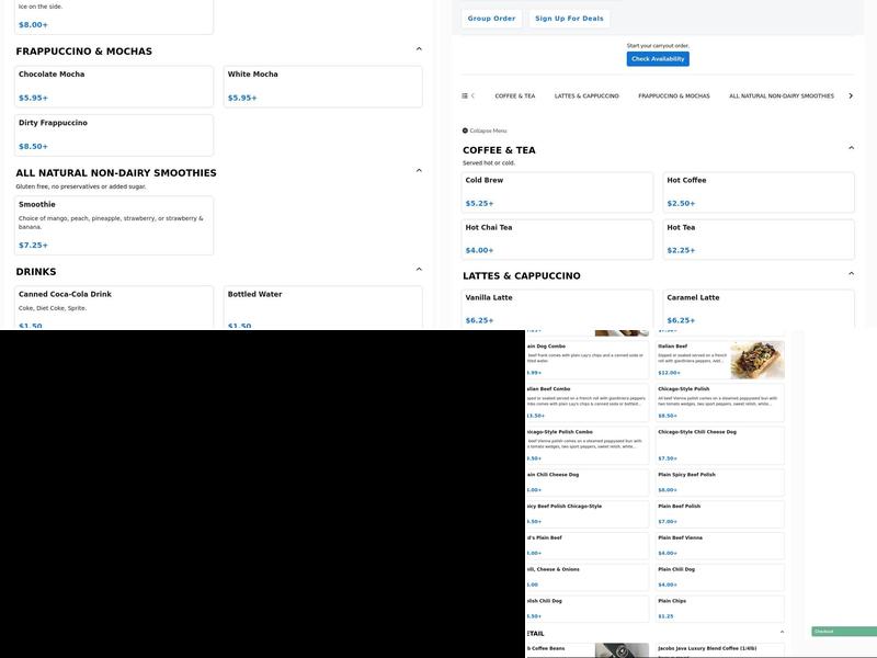 Jacobs Java Cafe & Drive Thru Menu