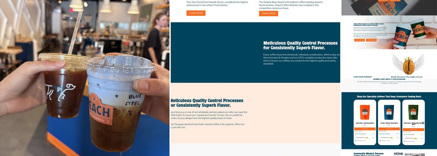 Peach Coffee Roasters Menu