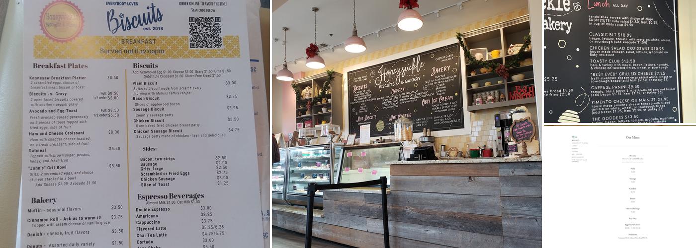 Honeysuckle Biscuits & Bakery Menu