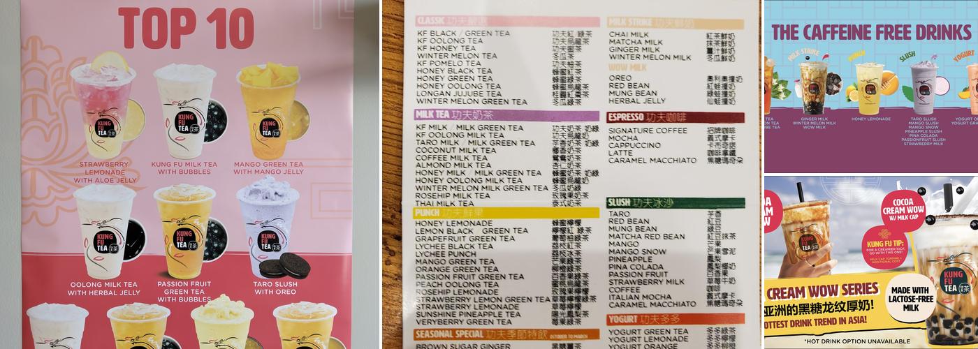 Kung Fu Tea Menu