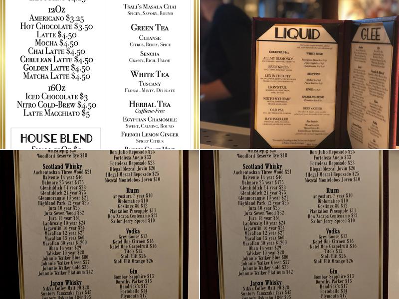 Five & Dime Coffee & Cocktails Menu