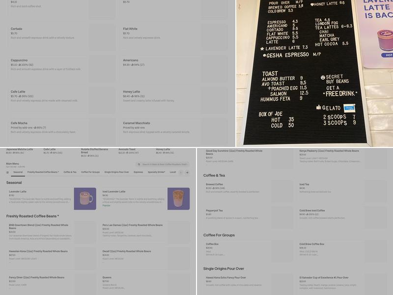 Bean & Bean Wall St Menu